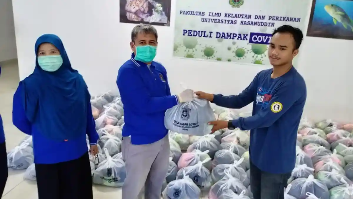 Pembatasan Sosial, FIKP Unhas Bantu Kebutuhan Pokok Mahasiswa