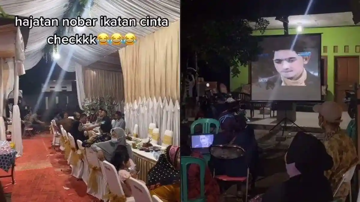 Viral Hajatan Malah Jadi Nobar Sinetron Ikatan Cinta Layaknya di Layar Tancap