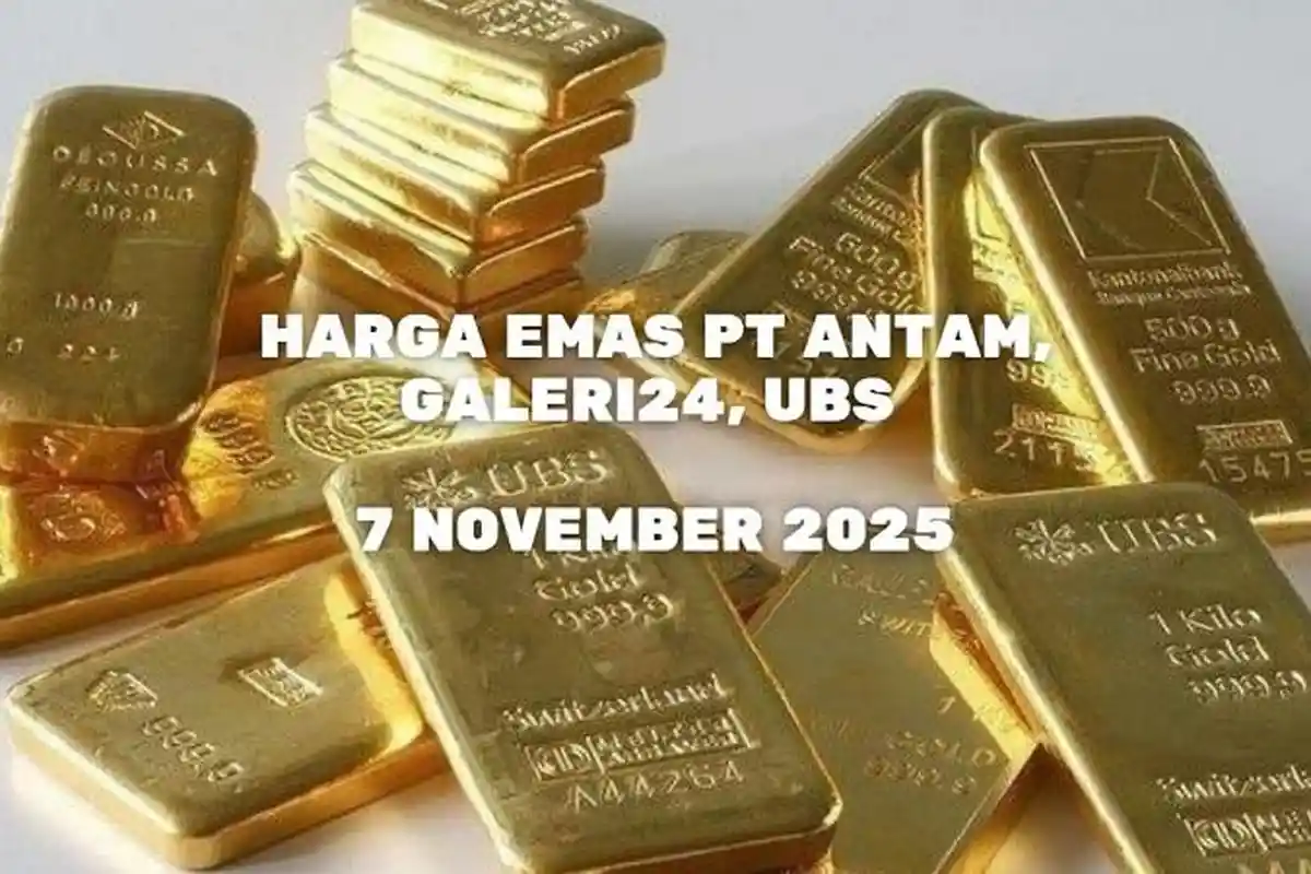 DAFTAR Harga Emas Hari Ini 7 November 2025 Antam, UBS dan Galeri24! Penurunan Terjadi Emas Antam