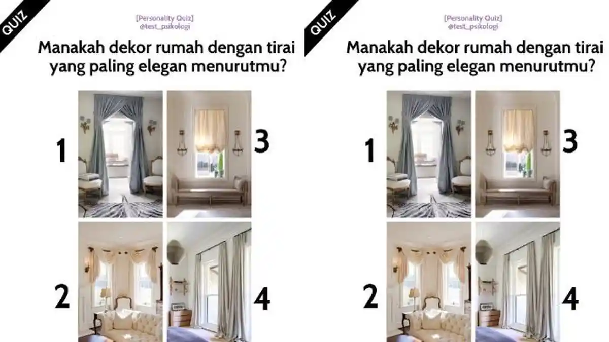 Tes Kepribadian - Melihat Caramu Berfikir dari Pilihan Dekorasi Tirai