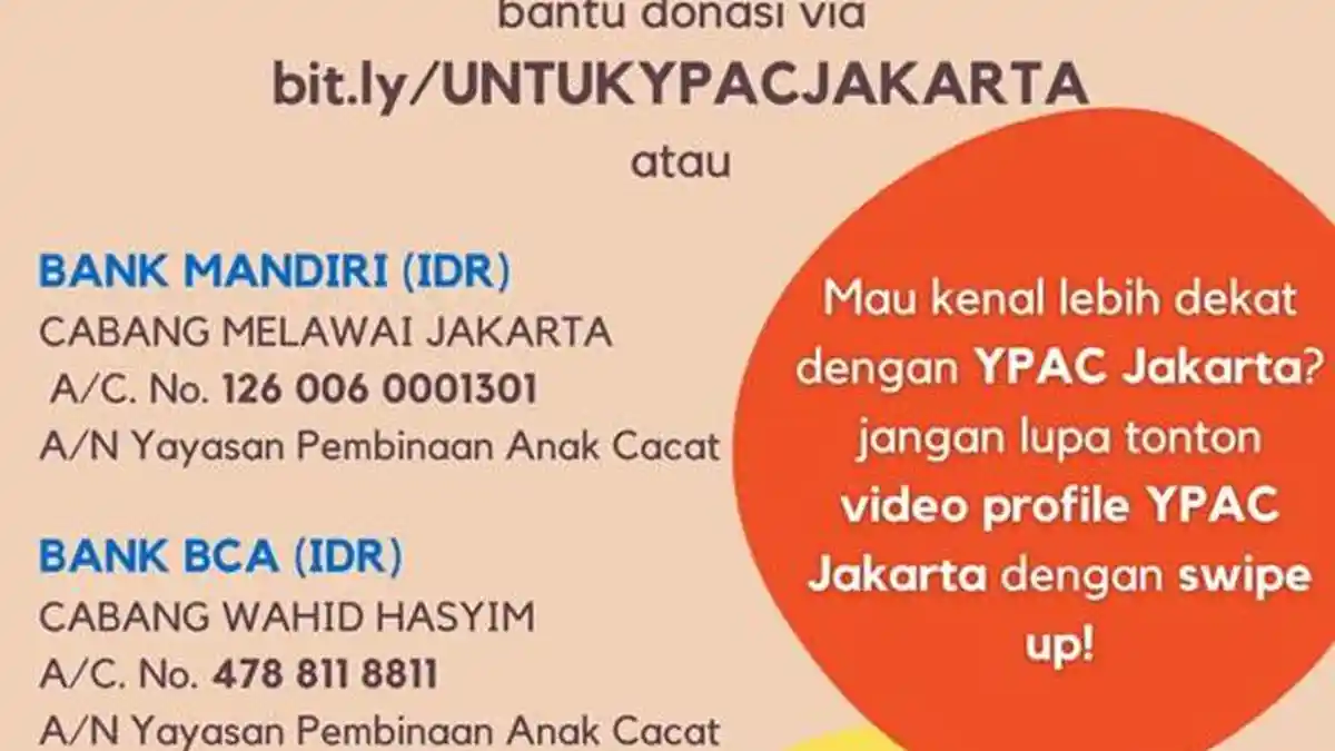 Seruan Edukasi dari IPE-14: Yuk Bantu YPAC Jakarta Lewati Pandemi Covid-19