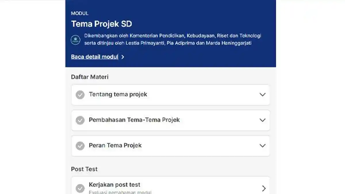 Kunci Jawaban Soal Post Test Modul 2 Projek Penguatan Profil Pelajar Pancasila SD/Paket A PMM!
