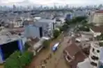 Foto Udara Banjir Rendam Jalan Jatinegara Barat