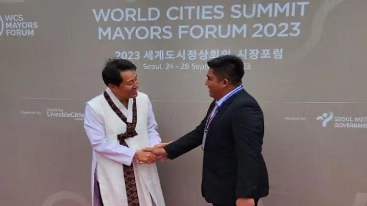 Roby Berbagi Inovasi Unggulan Bintan di WCS Mayors Forum 2023 di Seoul