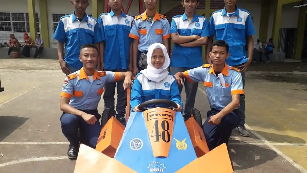 Siswa SMK Angkasa Bandung Ciptakan Gokart Bermesin Kompresor