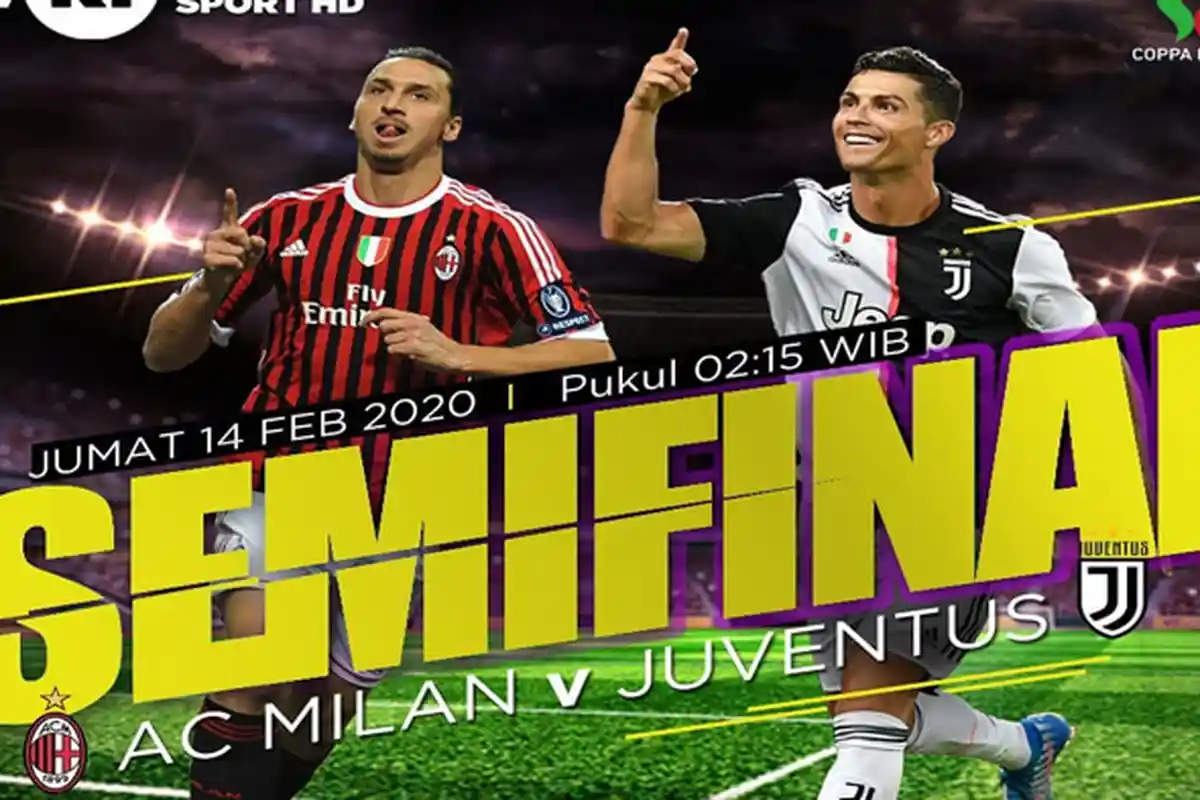 Link Live Streaming Usee TV AC Milan vs Juventus Semifinal Coppa Italia, Jumat 14/2 Jam 02.45 WIB