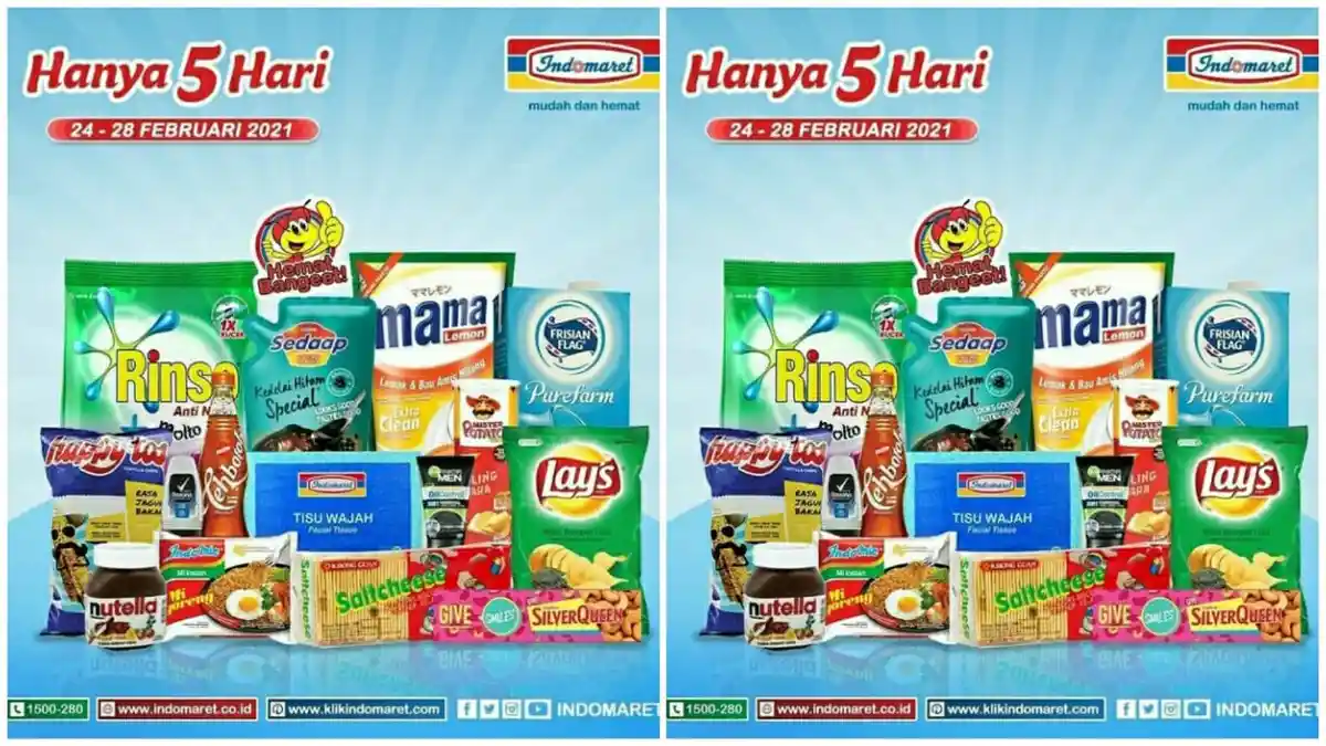 PROMO JSM INDOMARET Hari Ini 26 Februari 2021, Harga Spesial Susu Deterjen dan Snack Beli 2 Gratis 1