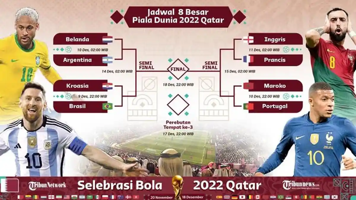Jadwal Perempat Final Piala Dunia 2022, Kroasia Belum Pernah Menang Atas Brasil