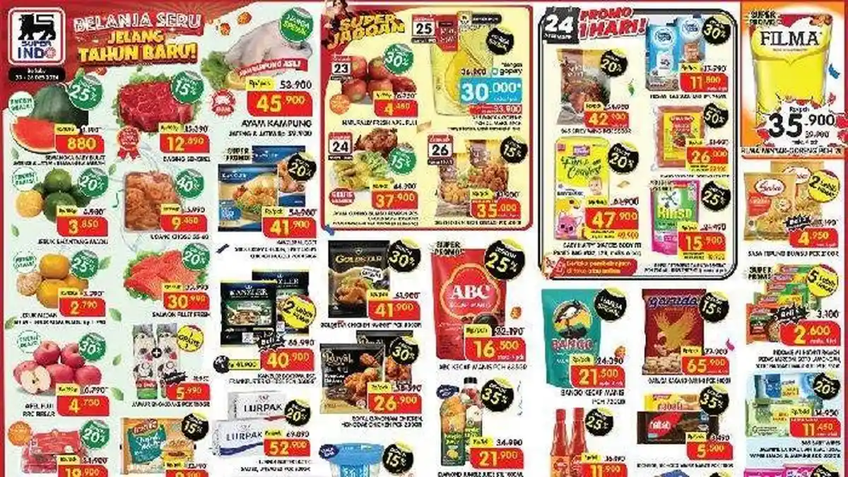 Promo dan Diskon Akhir Tahun Desember 2024 Alfamart, Superindo dan Hypermart, Cek Katalog Lengkapnya