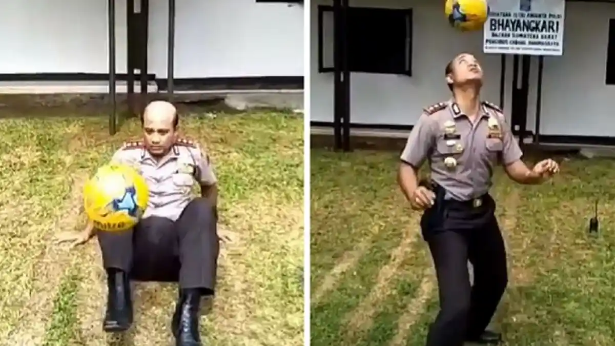 Heboh Video Kapolres Dharmasraya, Sumatera Barat Juggling Bola Bak Pemain Profesional