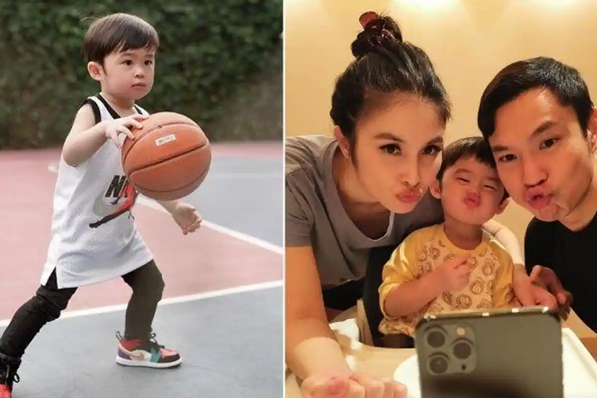 Sandra Dewi Tunjukkan Skill Sang Anak Main Basket Ditemani Harvey Moeis