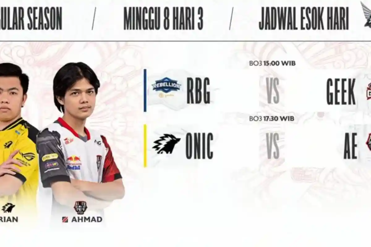 Jadwal MPL Season 8 Hari Ini, 3 Oktober 2021: Alter Ego vs Onic Berebut Tiket Upper Bracket
