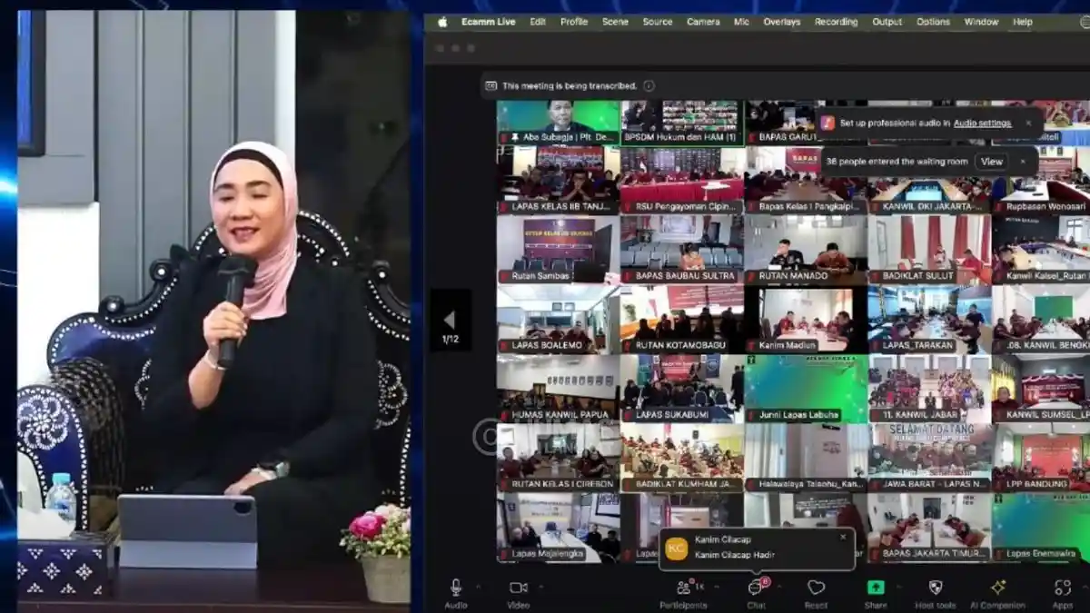 Lapas Langkat Ikut Webinar Series-4 BPSDM Hukum dan HAM, Bahas Transformasi ASN