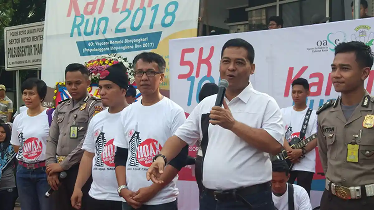 Polda Metro Deklarasikan Anti-Hoax Bersama Komunitas Motor Ninja Merah