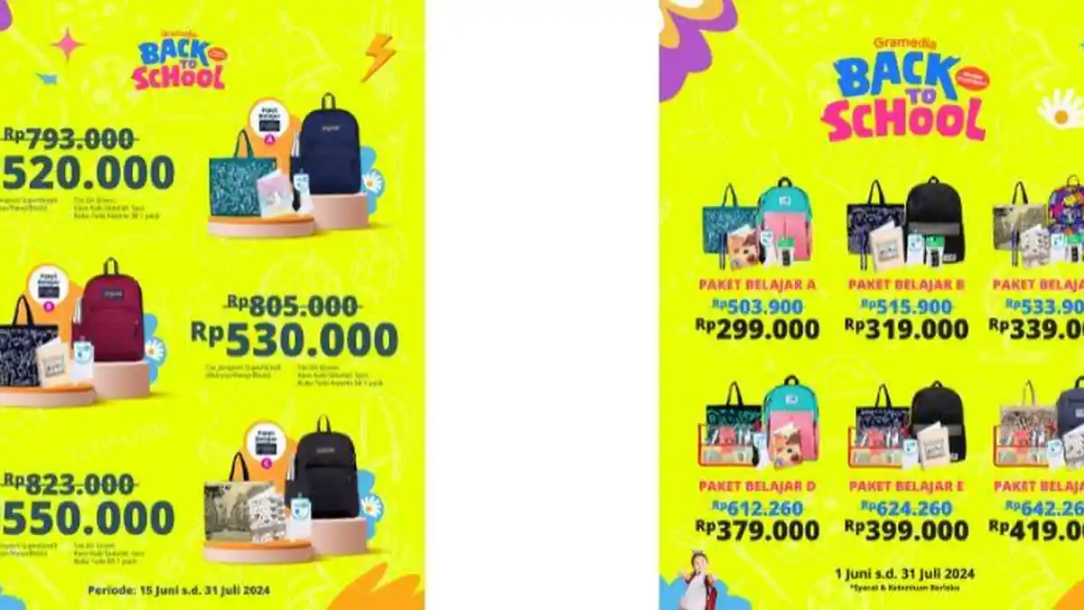 Sambut Tahun Ajaran Baru 2024, Gramedia Hadirkan Promo Paket Belajar Eversac dan Jansport
