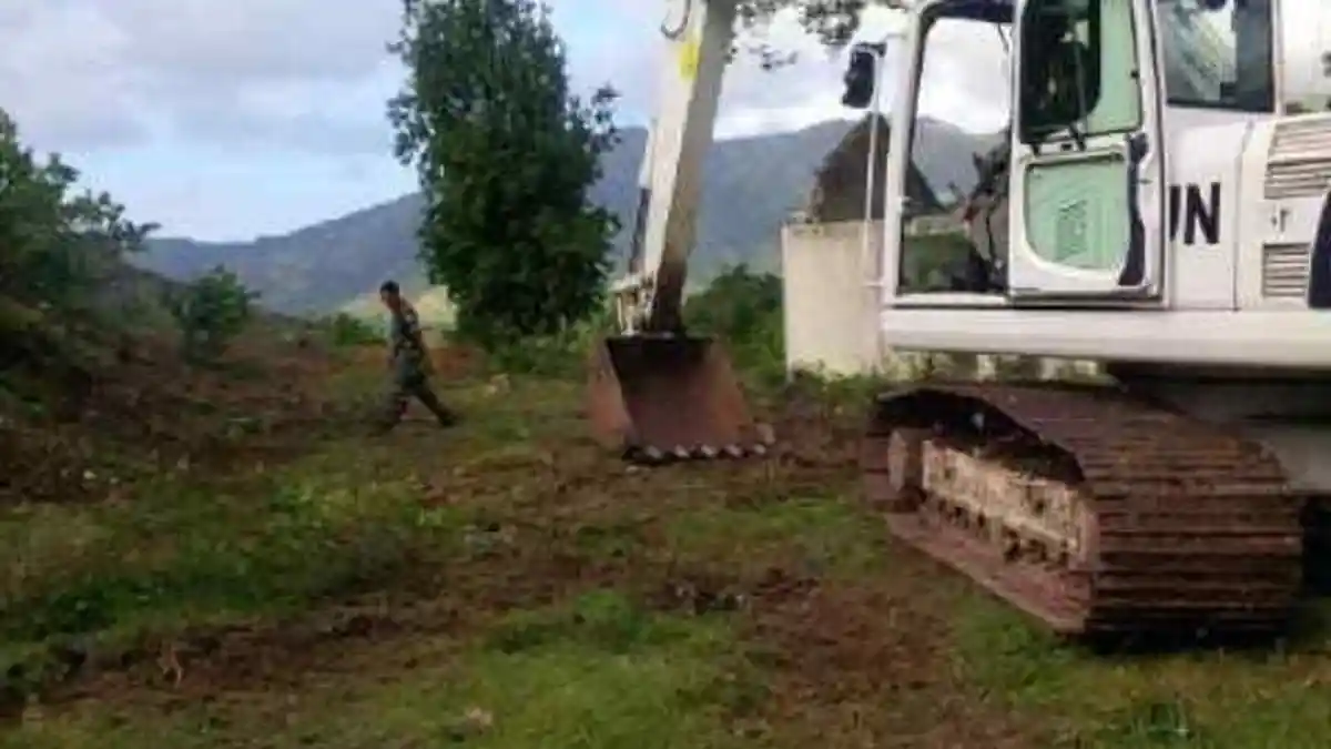 Satgas Kizi TNI di Haiti Bangun Landasan Helly Pad dan Lapangan Tembak