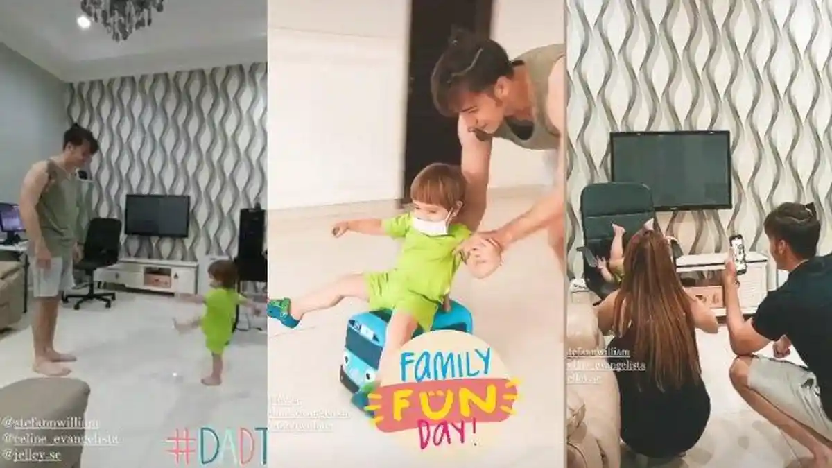 Potret Stefan William Pulang ke Rumah Bertemu Celine Evangelista, Kompak Bermain Bersama Anak-anak
