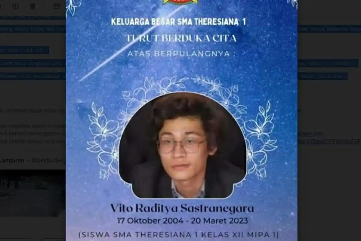 Bocah 15 Tahun Penabrak Mendiang Vito di Semarang Terancam 6 Tahun Penjara: Tak Ada SIM, Pajak Mati