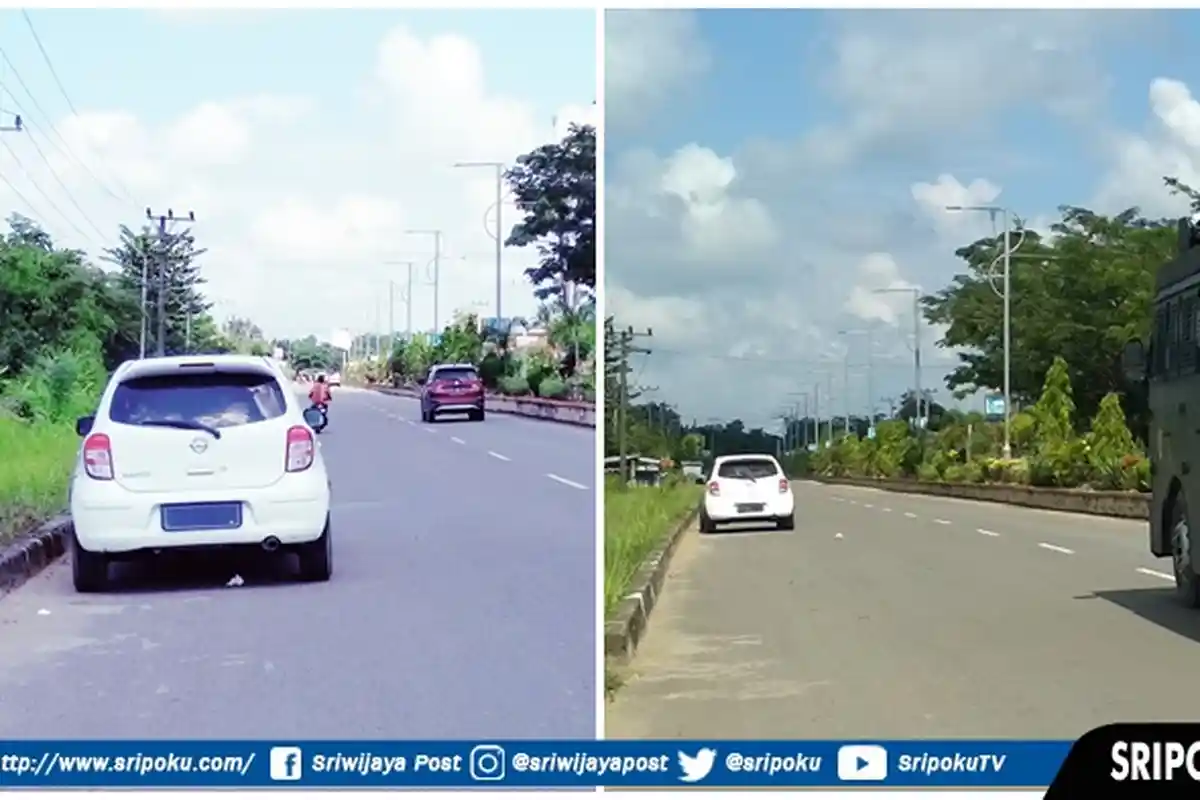 HEBOH ada Mobil Warna Putih Plat B Parkir 2 Hari di Jalinsum, di Dalam Mobil ada Baju Tulisan Propam