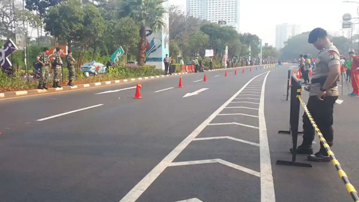 Sejumlah Ruas Jalan Mulai Ditutup Menjelang Penutupan Asian Games 2018