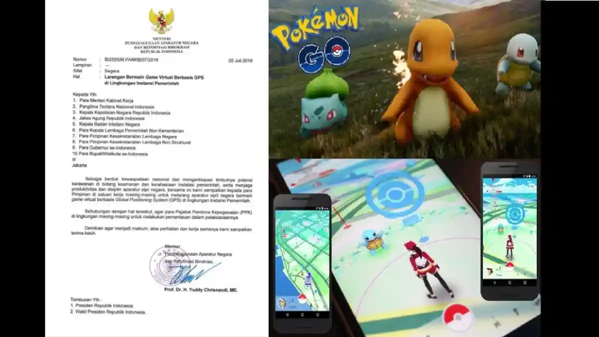 Ini Alasan Kemepan RB Terbitkan Larangan bagi PNS Main Game Pokemon Go