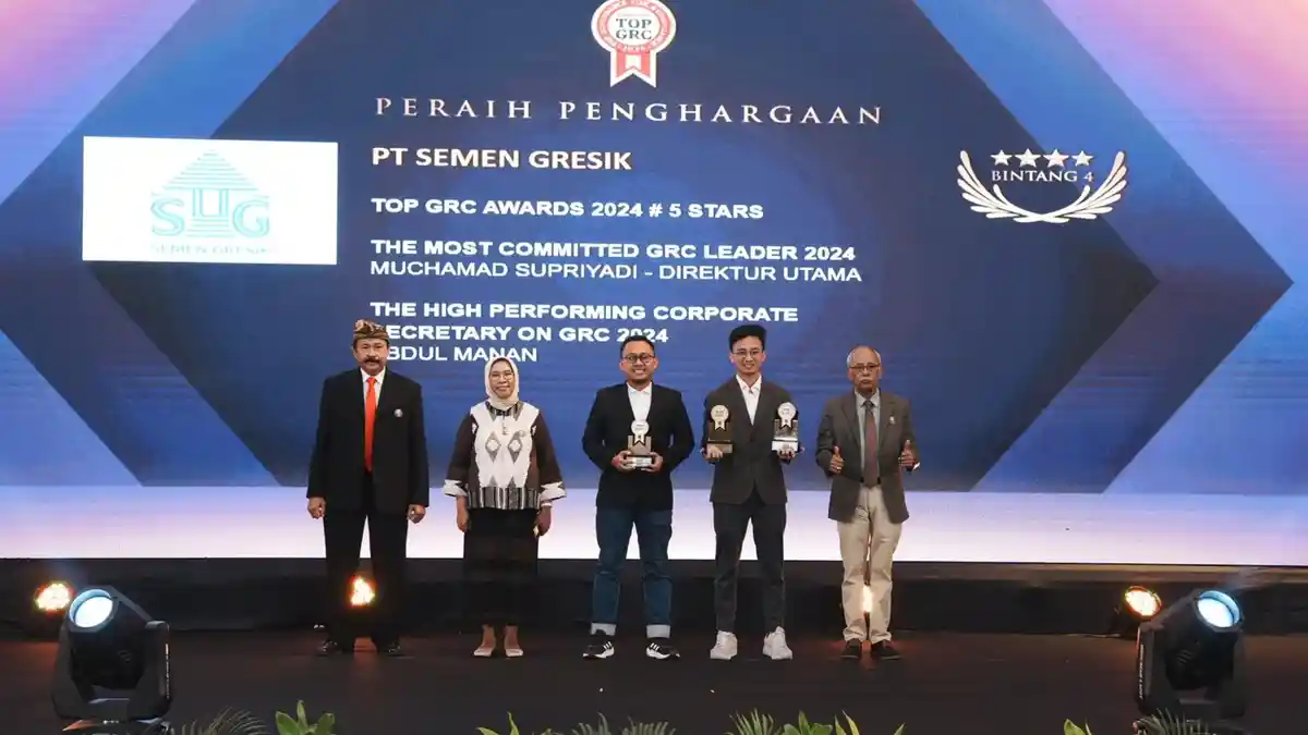 PT Semen Gresik Raih 3 Penghargaan Bergengsi TOP GRC Awards 2024 di Jakarta