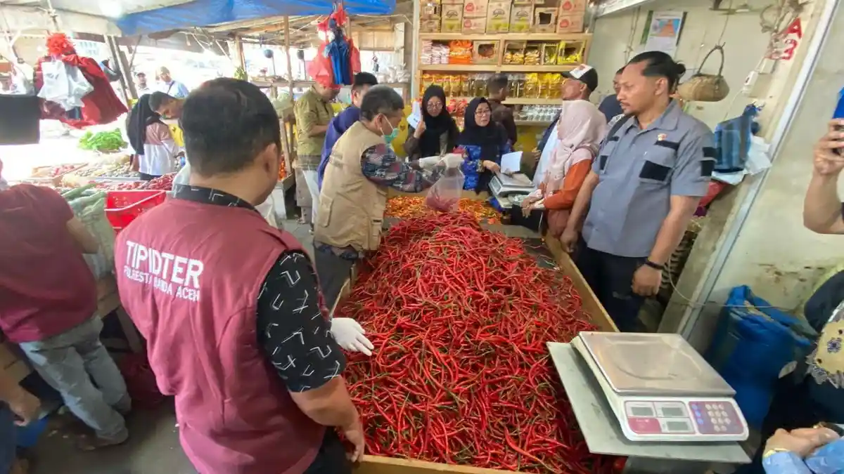Sidak Jelang Ramadhan, Polresta Banda Aceh 'Warning' Pelaku Pasar Tak Mainkan Harga