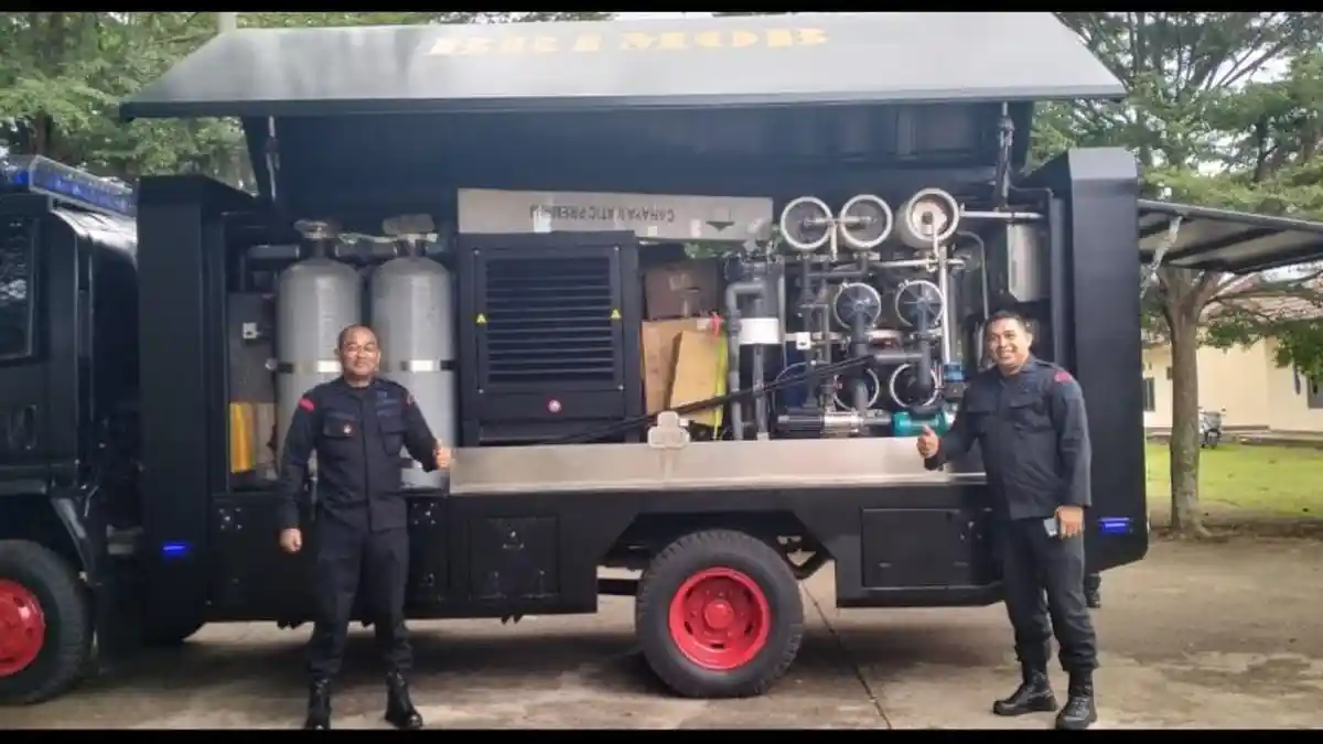 Sat Brimob Polda Jambi Dapat Bantuan Mobil Water Treatment, Ini Keunggulannya