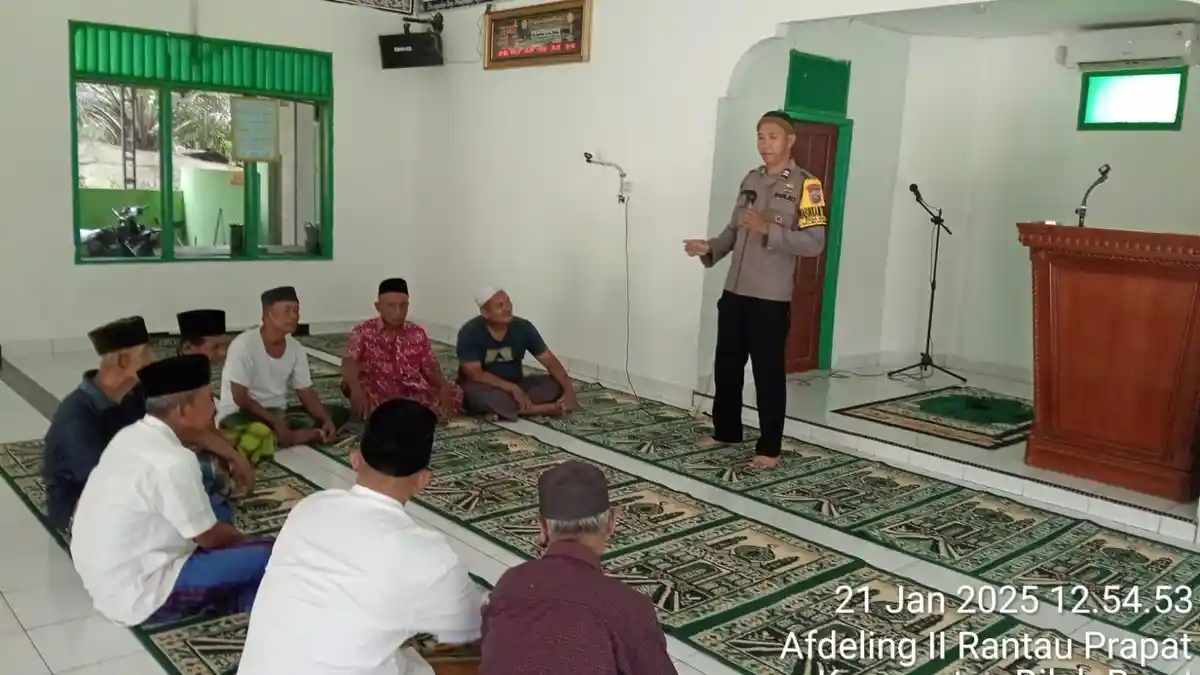 Bhabinkamtibmas Desa Afd 2 Giat Dai Kamtibmas di Masjid Taqwa