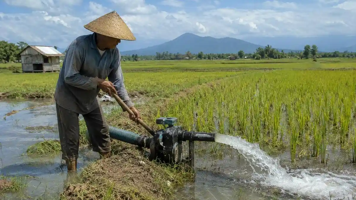 Petani Sidrap: Kalau Kemarau, Kita Pompa Air Sungai 