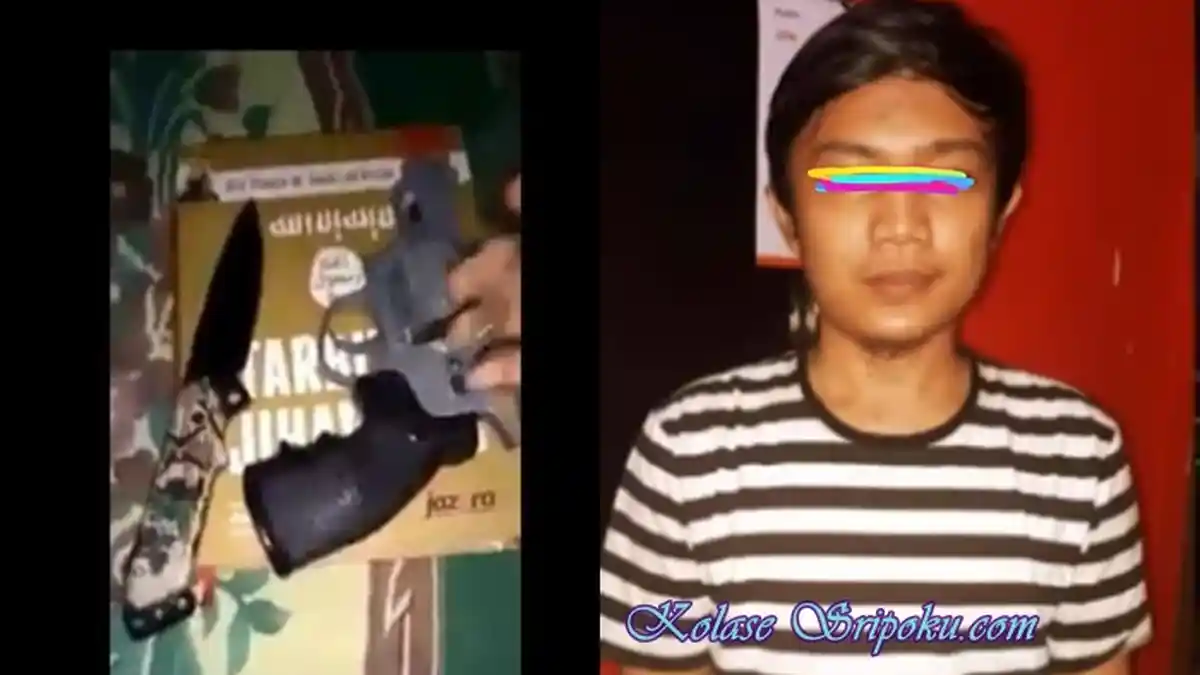 Video: Ini Detik-detik Pria Ancam Sembelih Polisi Tak Berselang Lama Nasibnya Jadi Begini