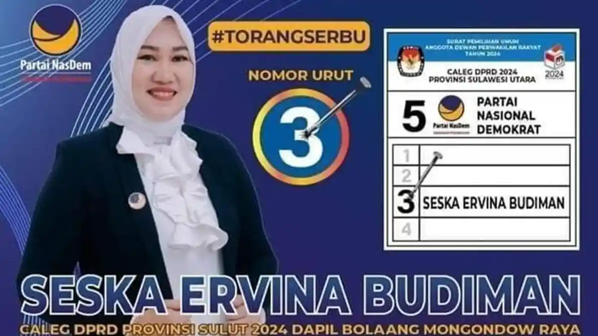 Hasil Hitung Sementara DPRD Provinsi Dapil BMR dari Partai NasDem, Seska Budiman Paling Banyak Suara