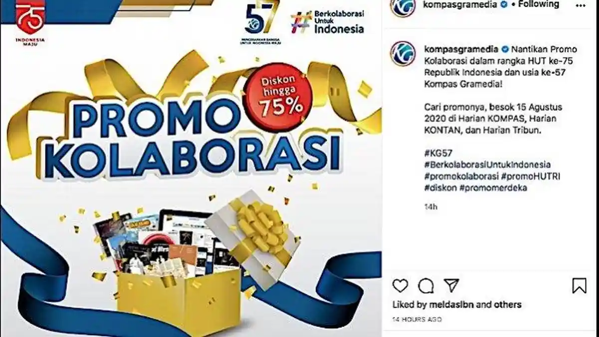 DISKON Menarik Toko Buku, Kafe, Majalah & Hotel, Promo HUT RI di 18 Unit Kompas Gramedia