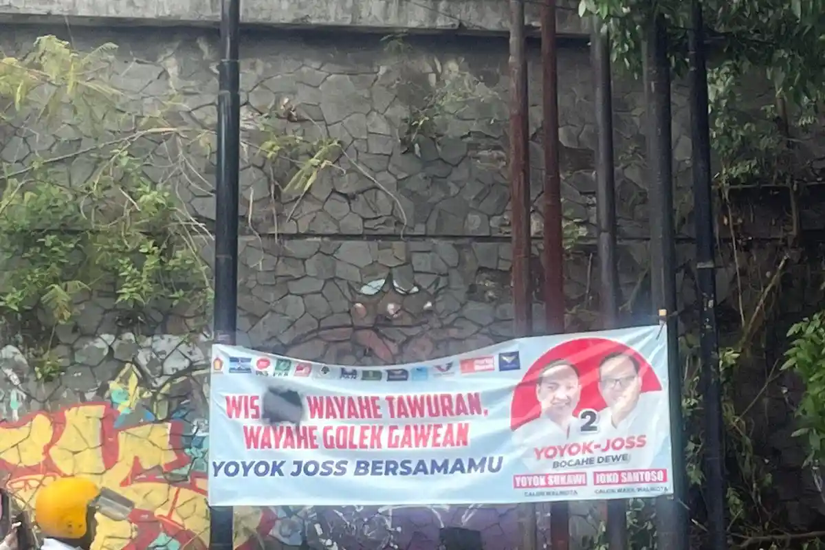 Baliho Yoyok-Joss Mengandung Pesan Positif Dirusak Oknum Tidak Bertanggung Jawab