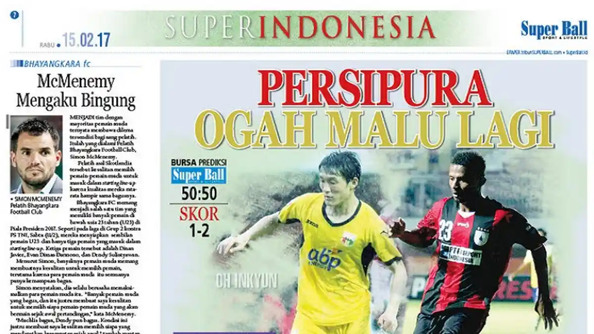 Persipura Jayapura dan Mitra Kukar Saling Bunuh di Duel Hari Ini