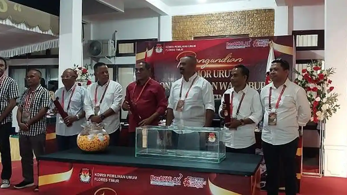 Ini Nomor Urut Bagi Empat Paslon Bupati dan Wakil Bupati Flores Timur