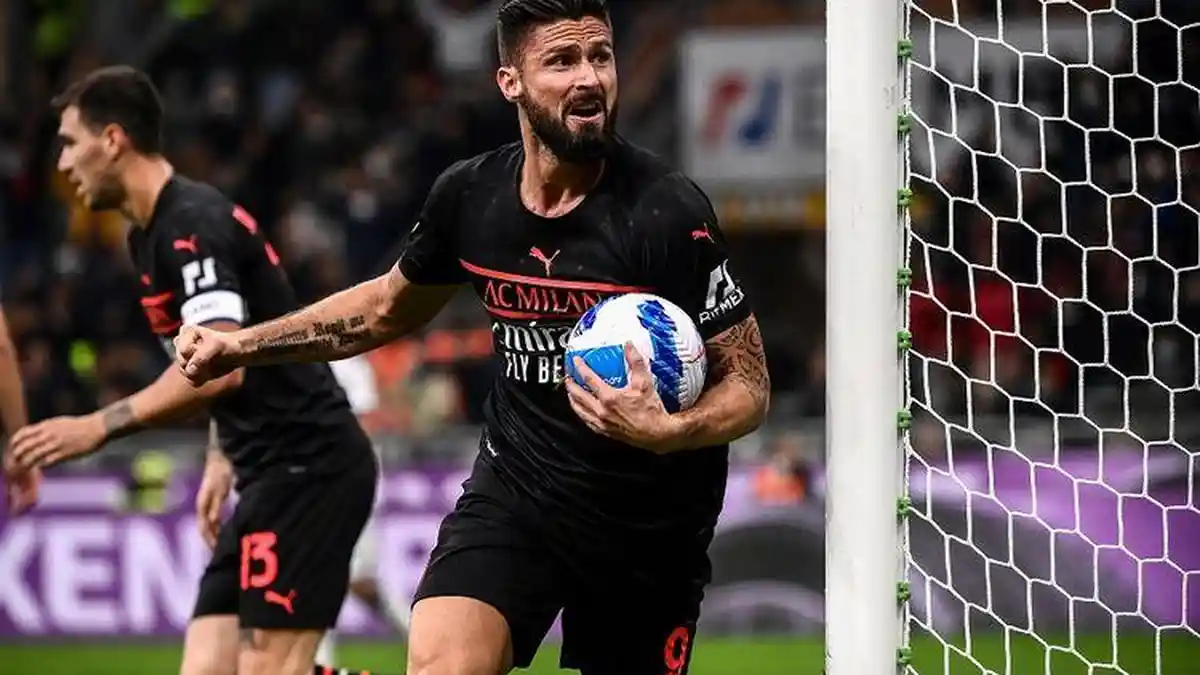 Hasil Coppa Italia, Giroud Lambungkan AC Milan, Rossoneri Tantang Inter Milan di Semifinal