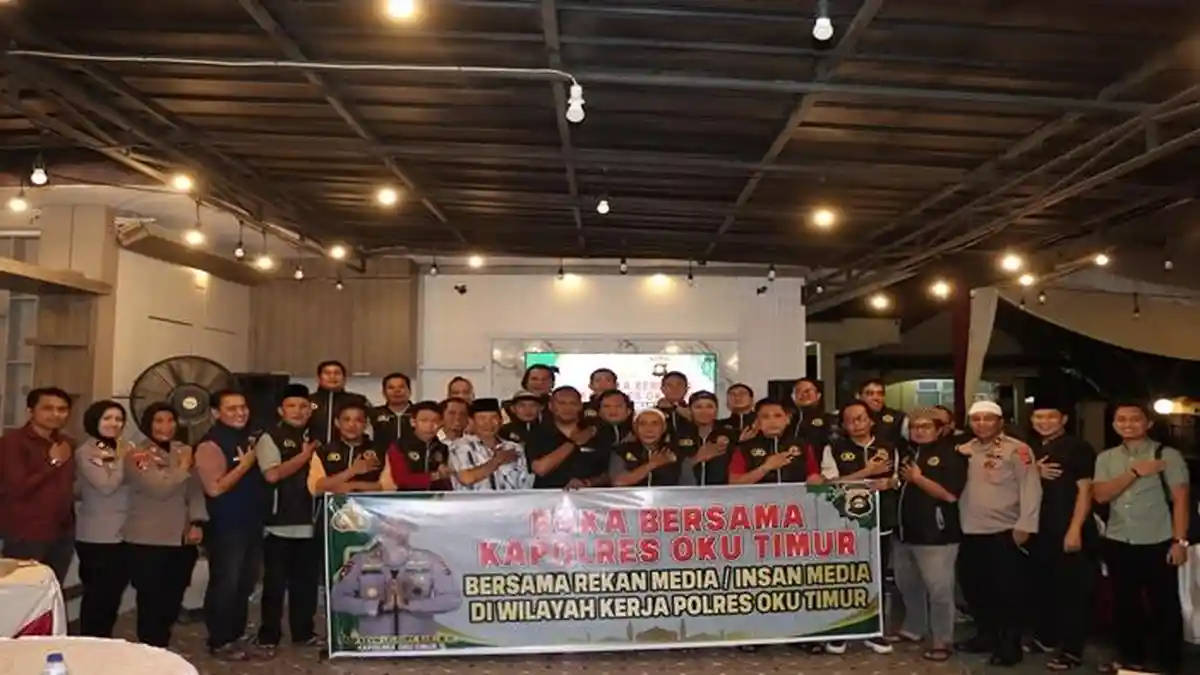 Jalin Silaturahmi dan Pererat Sinergitas, Polres OKU Timur Buka Puasa Bersama Insan Pers