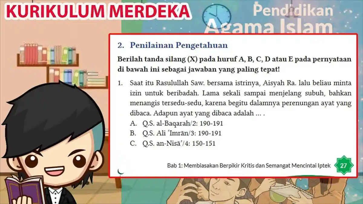 Kunci Jawaban PAI Kelas 11 Halaman 27-31 K Merdeka, Bab 1: Berpikir Kritis dan Mencintai Iptek