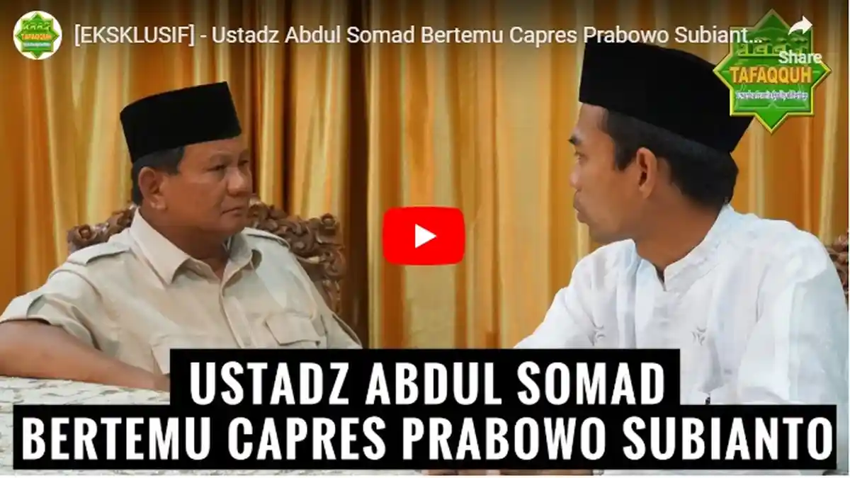 Ustaz Abdul Somad Nasehati dan Berikan Tasbih Kesayangannya ke Prabowo Subianto, Berikut Nasehatnya
