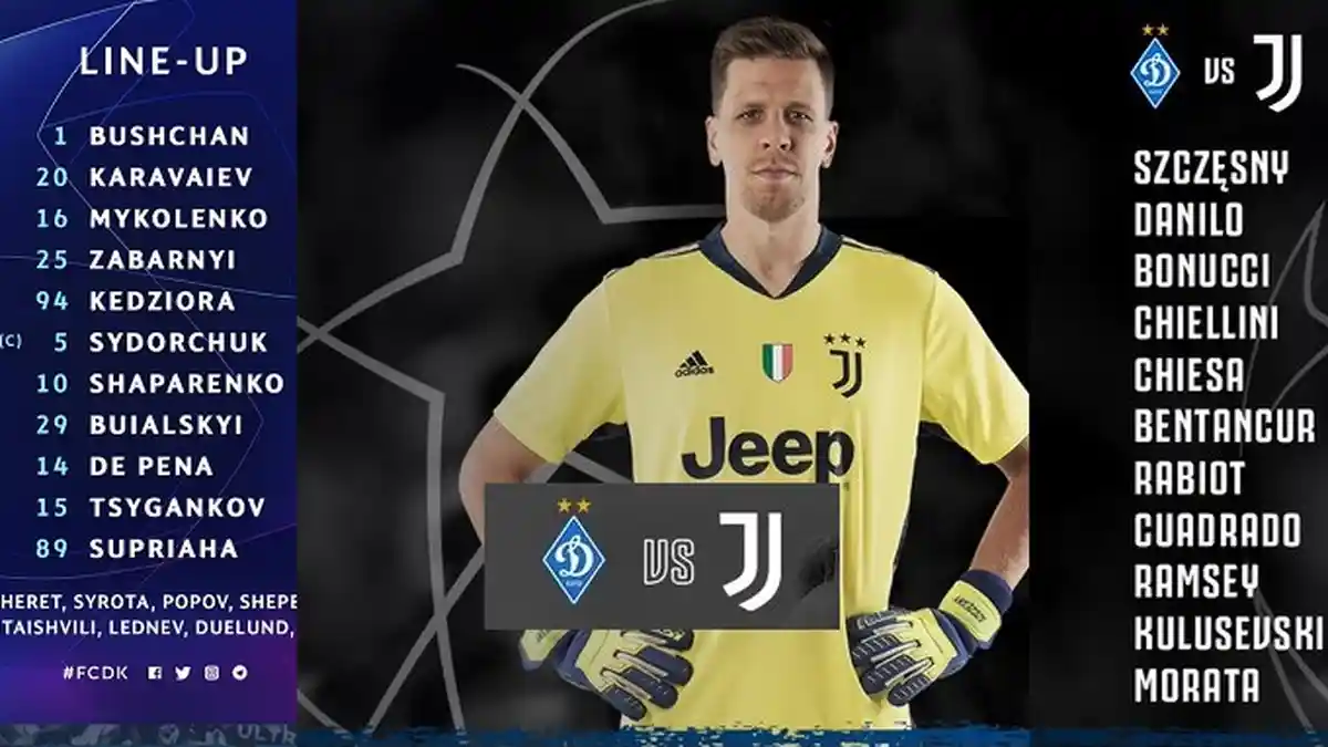 Starting XI / LINE UP Dynamo Kiev vs Juventus - LINK Live Streaming SCTV Liga Champions Malam Ini