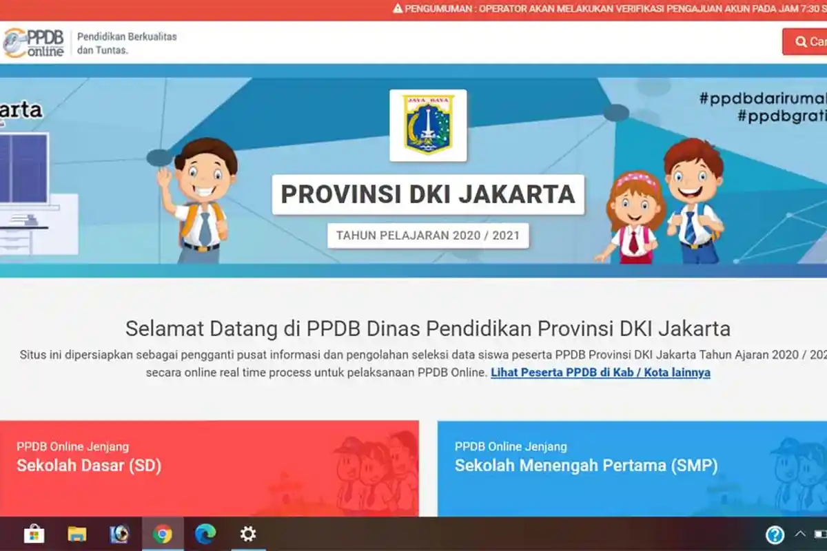 PPDB Jakarta 2020 Dibuka 11 Juni-10 Juli 2020, Cek Syarat Pendaftaran di http://ppdb.jakarta.go.id