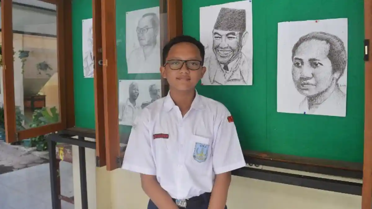 Alvino Rizki Kusumabrata, Seniman Cilik yang Hanya Bermodalkan Pulpen