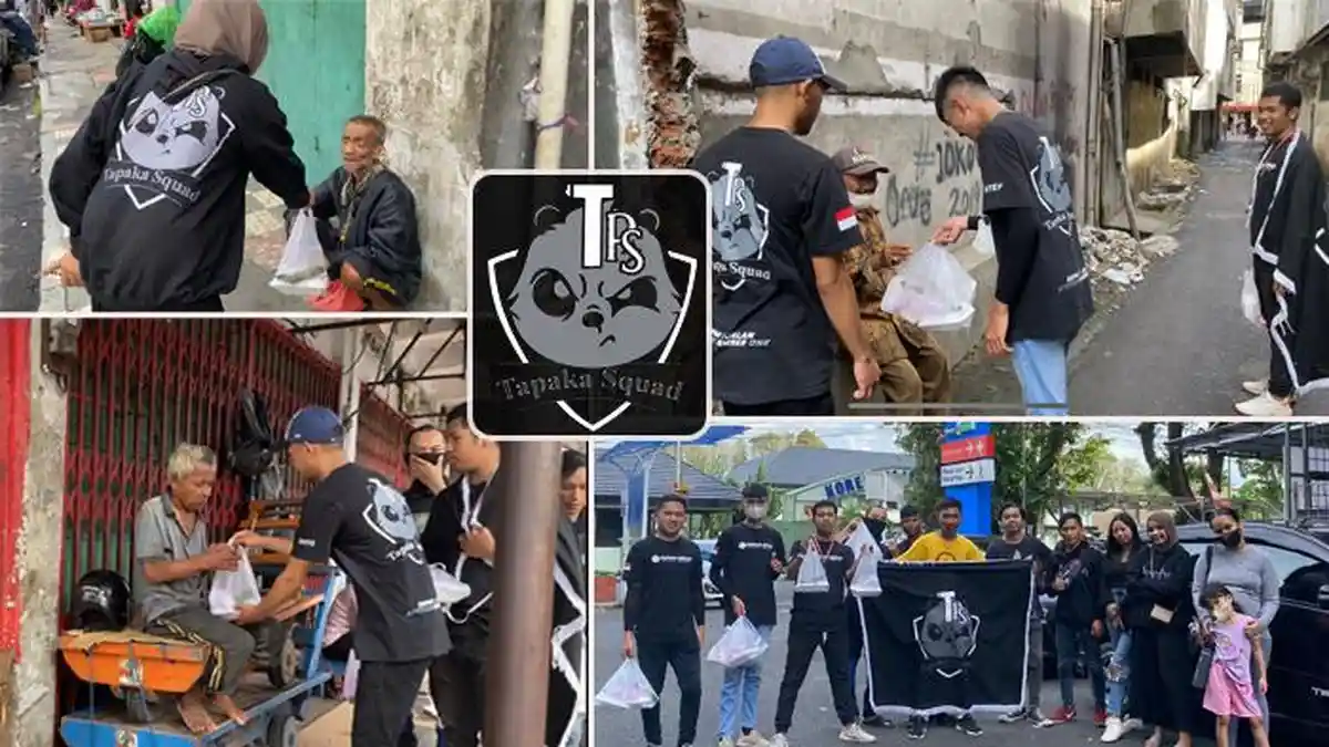 Tapaka Squad Bagi-bagi Makanan Gratis di Pasar 45 Manado Sulawesi Utara