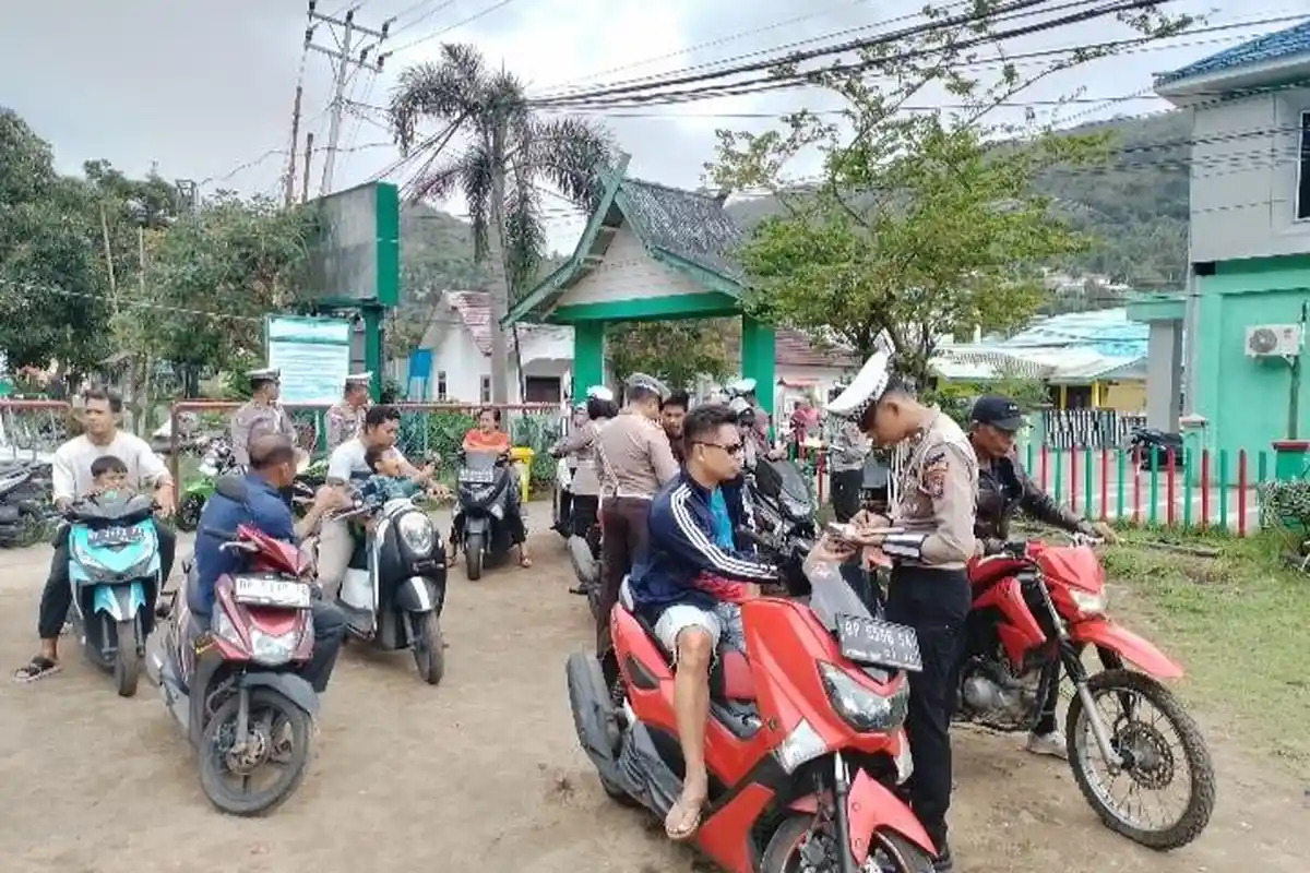 Razia di Anambas Kepri, Puluhan Kendaraan Terjaring Operasi Keselamatan 2025 di Hari Pertama