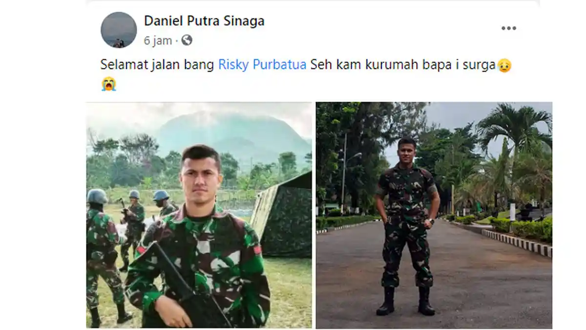 Pratu Jhan Risky Purbatua Gugur di Papua, Asal Kabanjahe Karo, Daniel Sinaga: Selamat Jalan Bang