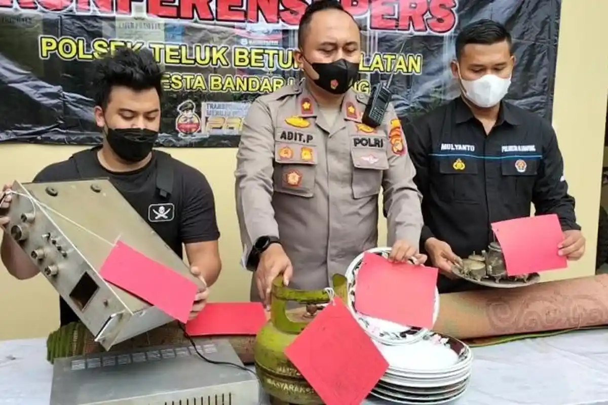 Aksi Pencurian Oknum Linmas di Bandar Lampung Diketahui Korban Setelah Pulang dari Luar Kota
