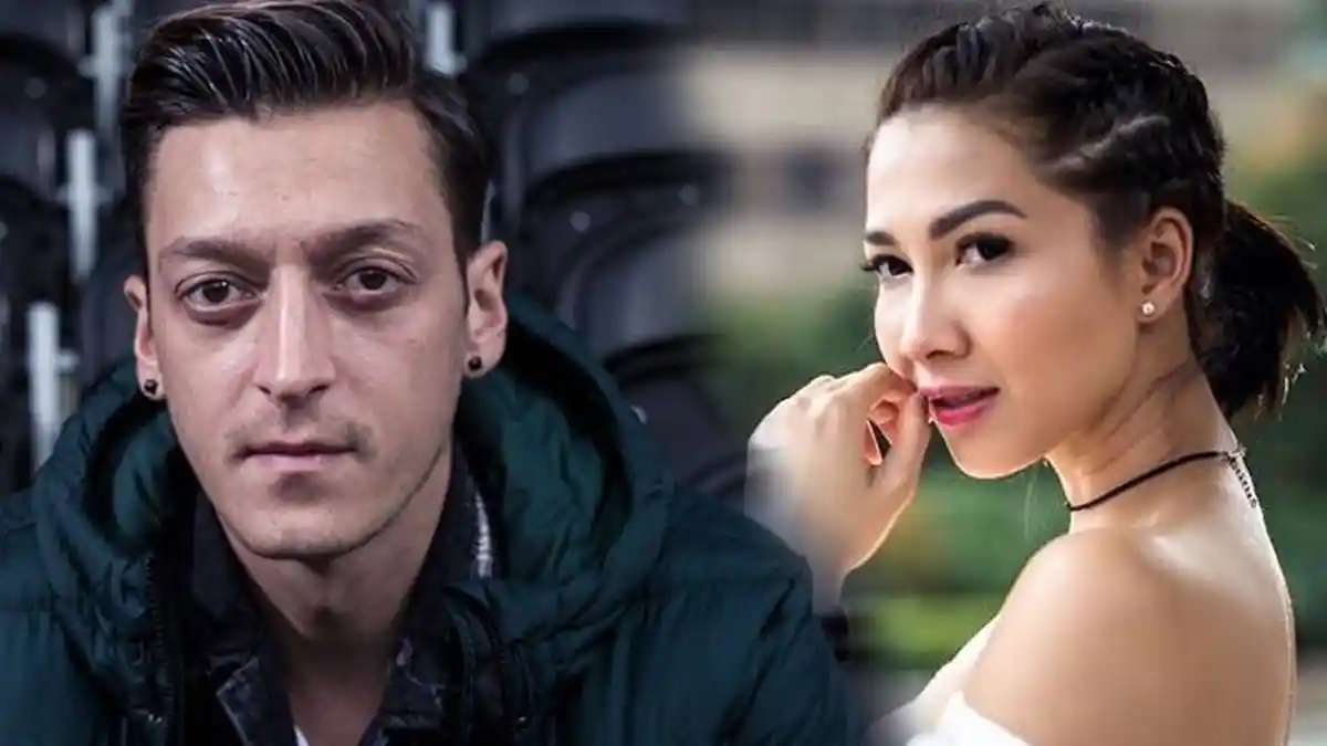 Andrea Dian Datang ke Meet and Greet Arsenal di Singapura, Fotonya Bareng Ozil Bikin Iri