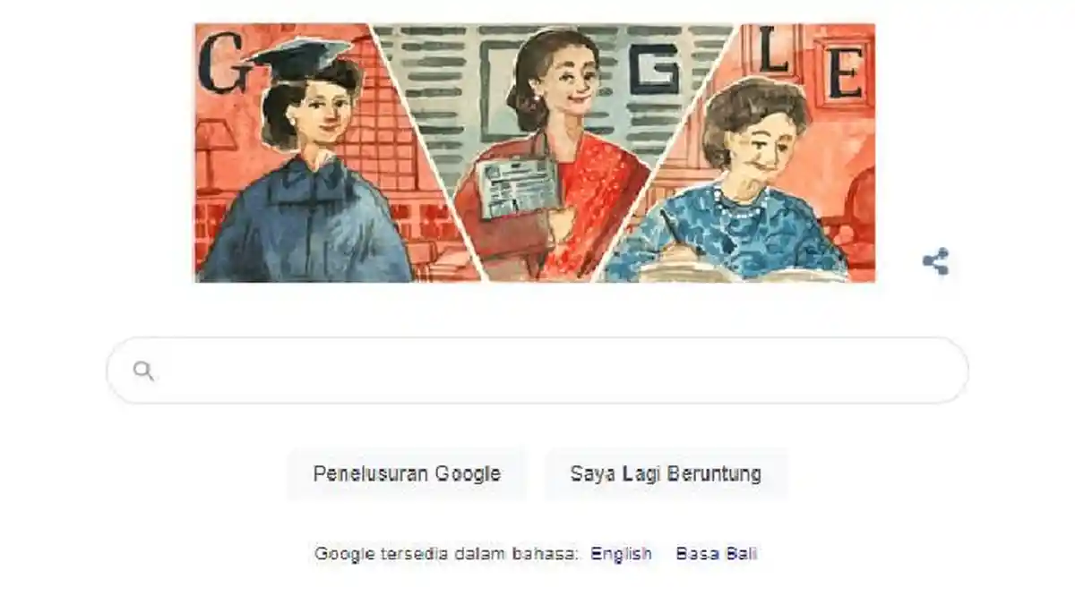 GOOGLE DOODLE Hari Ini Rayakan Ulang Tahun Siti Latifah Herawati Diah yang ke-105