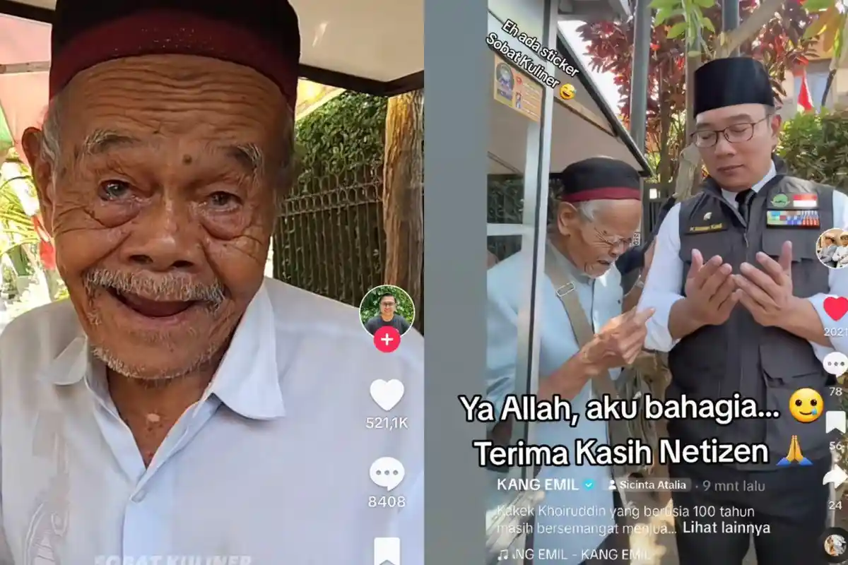 Viral Kisah Kakek Khoiruddin Berumur 100 Tahun yang Masih Semangat Berjualan Lumpia Basah di Bandung